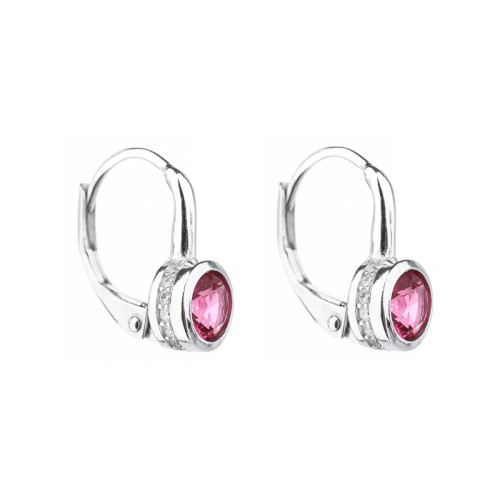 Stříbrné visací náušnice s kamínky 312346001