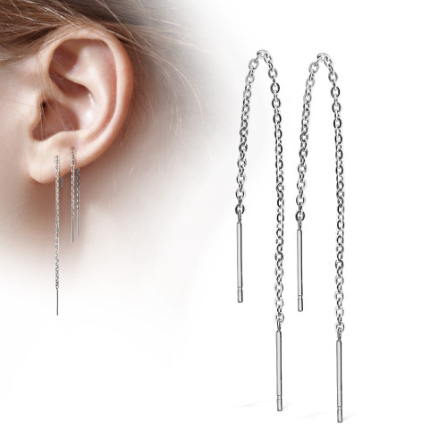 Dlouhé ocelové náušnice 3369-Steel