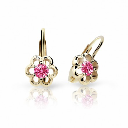 Dětské náušnice zlaté C1947Z-kl-Pink