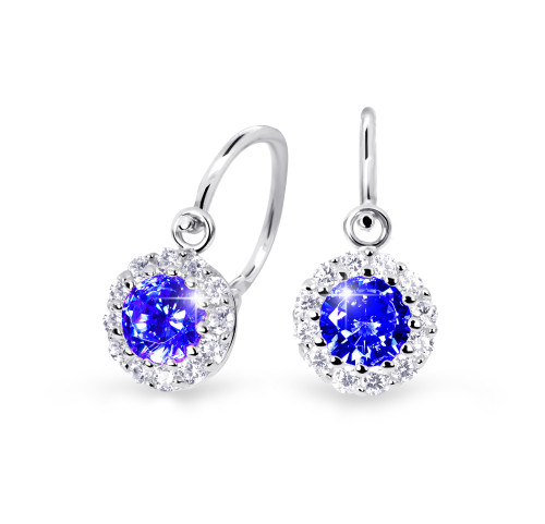 Zlaté dětské náušnice Cutie Jewellery C2745B-Blue Dark