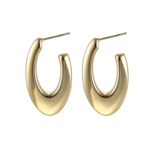 Zlaté visací náušnice z chirurgické oceli ESS778GD-48