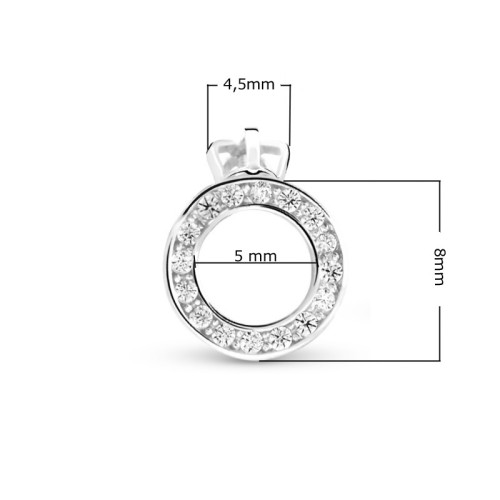 Náušnice na šroubek bílé zlato Z3060W-CZ