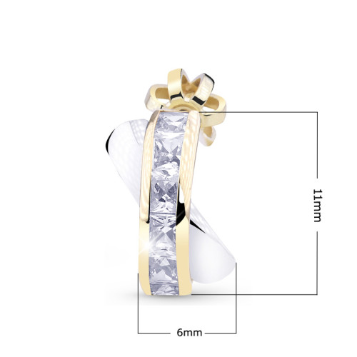 Kombinované zlaté náušnice Z5023BZ