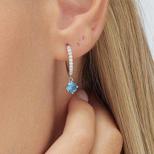 Náušnice se zirkony Brosway Fancy Freedom Blue FFB82