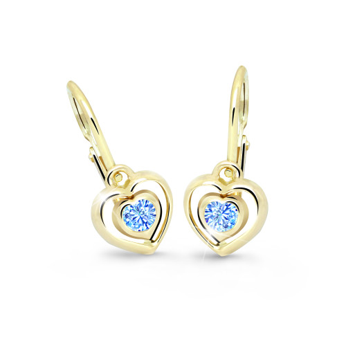 Dětské náušnice srdíčka Cutie Jewellery C2752Z-Arctic Blue