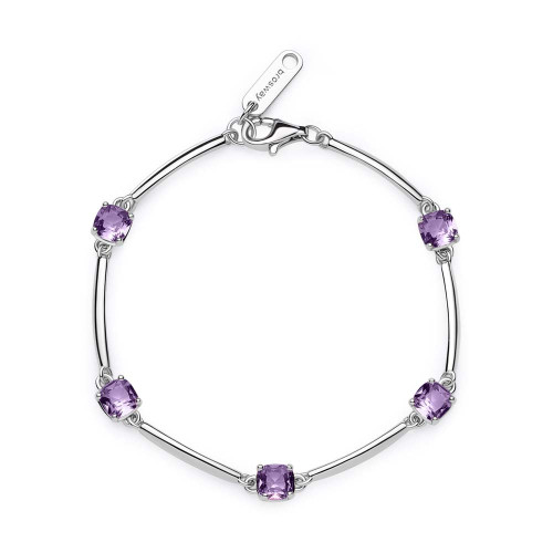 Stříbrný náramek se zirkony Brosway Fancy Magic Purple FMP05