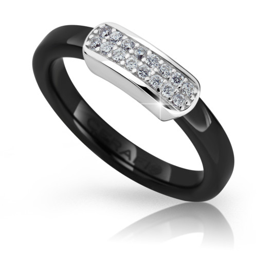 Dámský keramický prsten se zirkony Cerafi Romanticismo 108