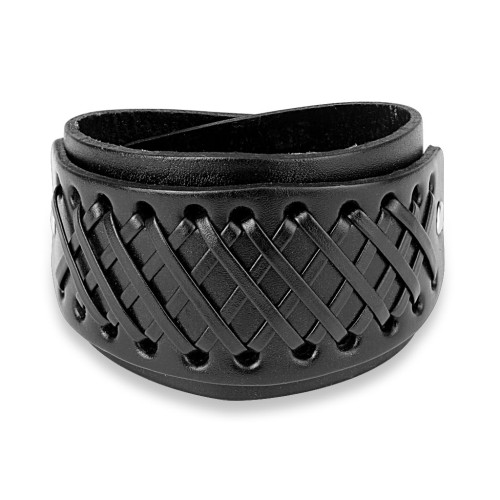Kožený náramek na ruku SESL0215-BK