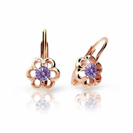 Dětské náušnice zlaté C1947R-kl-Amethyst