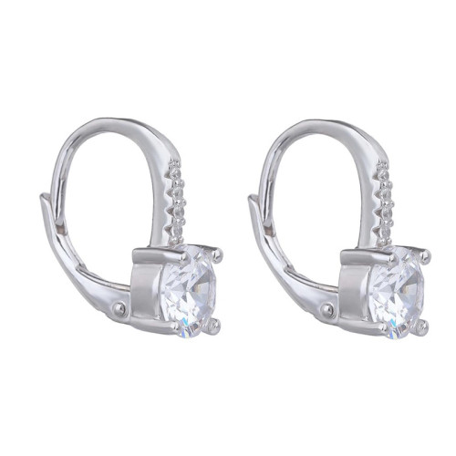 Stříbrné visací náušnice s kamínky 309557004