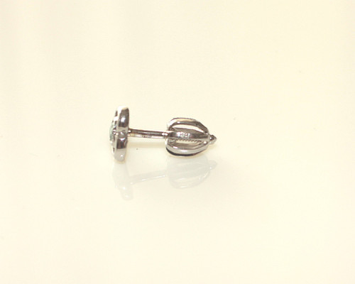 Zlaté dětské náušnice C2752B-Mint Green