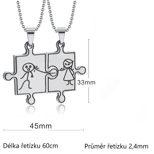 Náhrdelníky pro zamilované JCFCN032S