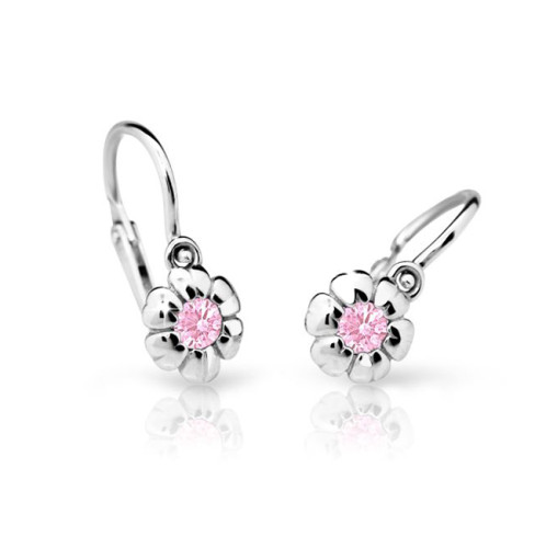 Zlaté dětské náušnice C2151B Pink