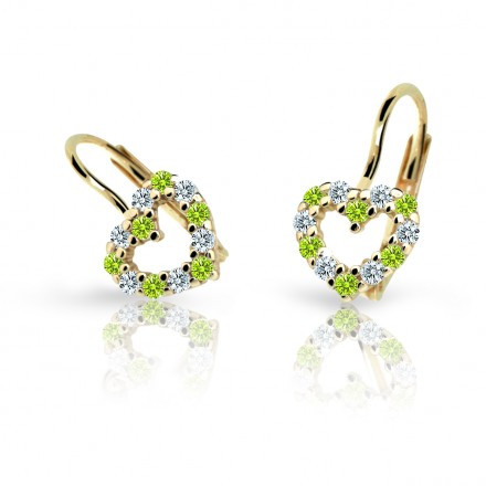Dívčí náušnice Cutie C2157Z-KL-Peridot Green