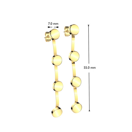 Elegantní pozlacené náušnice visací 0878GD