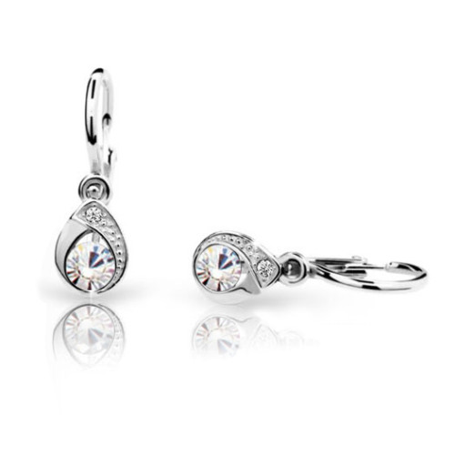 Zlaté dětské náušnice C1898B-White