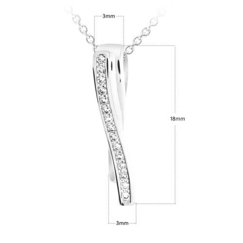 Přívěsek se zirkony z bílého zlata Z6301B