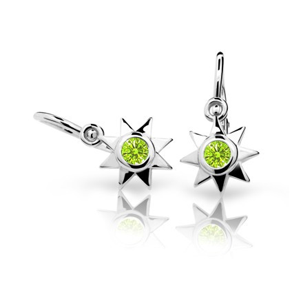 Náušnice pro miminko C1995B-Peridot Green