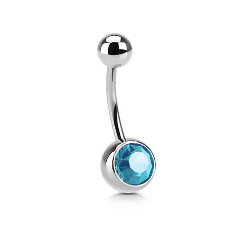 Piercing pupiku chirurgická ocel SENS03-Aqua