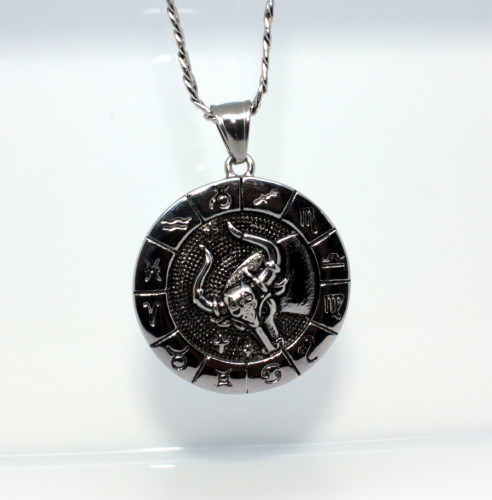 Přívěsek na krk se znamením + řetízek WJHP4278-Býk