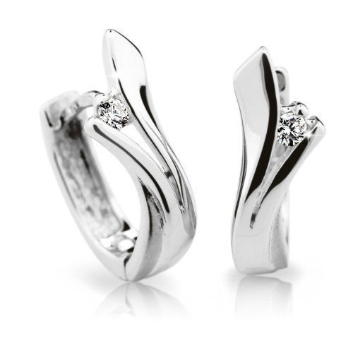 Zlaté náušnice kroužky s diamanty DZ6434-1795-80-00-X-2