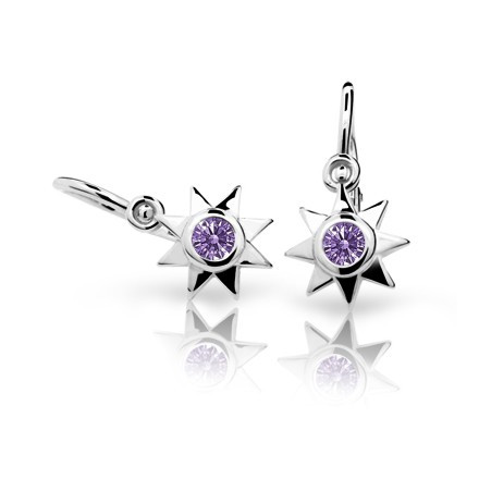 Náušnice pro miminko C1995B-Fialová