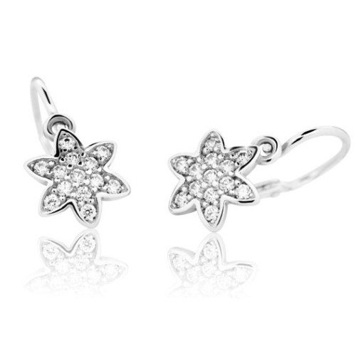 Dětské náušnice z bílého zlata Cutie Jewellery C2206B CZ White