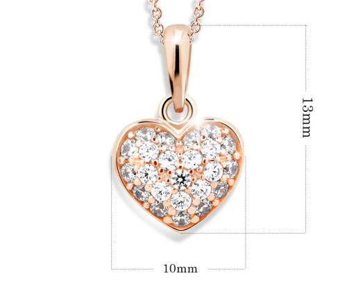 Zlatý přívěsek srdce Z6307-2409R