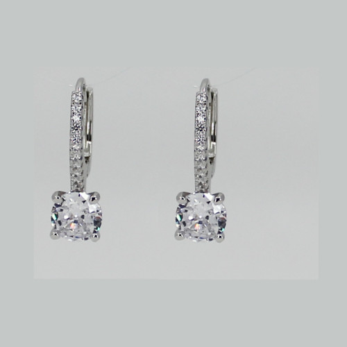 Stříbrné náušnice kroužky se zirkony 306238002