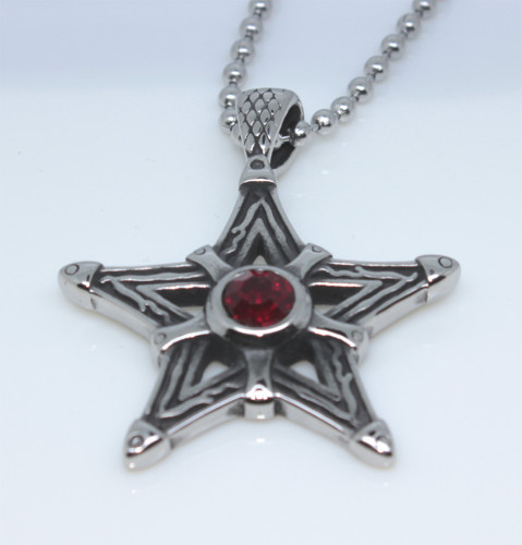 Přívěsek pentagram + řetízek WJHP008