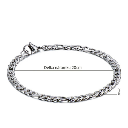 Ocelový řetízek na ruku WJHN667-7