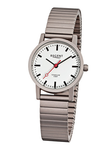 Titanové hodinky s pružným náramkem Regent F-476