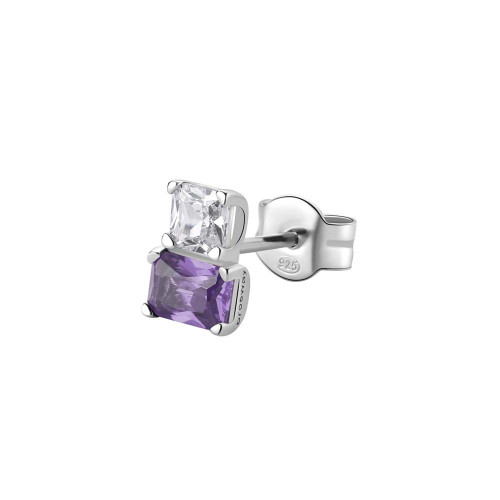 Náušnice pecka se zirkony Brosway Fancy Magic Purple FMP10