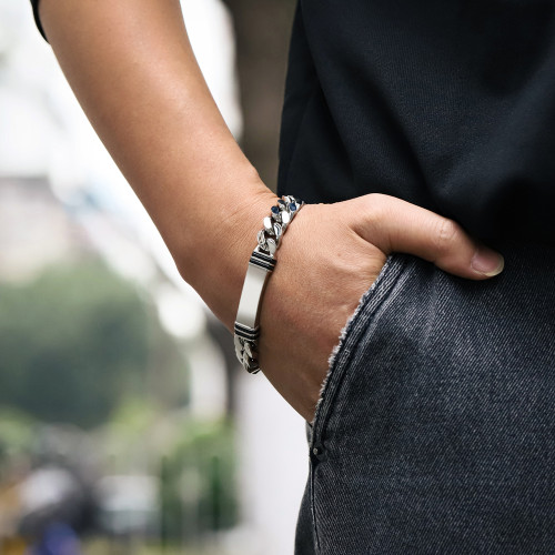 Náramek z chirurgické oceli pánský BSS977