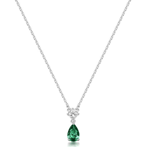Stříbrný náhrdelník Brosway Fancy Life Green FLG109
