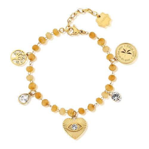 Zlatý náramek Brosway Chakra BHKB132EN