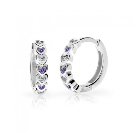 Dětské zlaté náušnice Cutie C3340 Amethyst