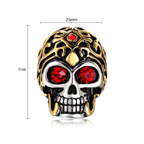 Prsten z chirurgické oceli lebka WJHZ426