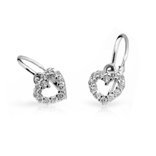 Dětské náušnice Cutie C2157B CZ White