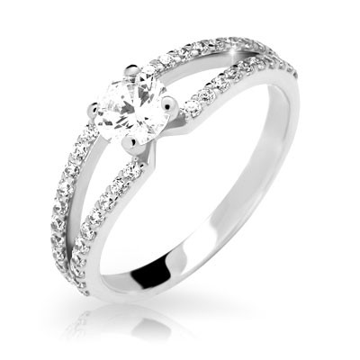 Prstýnek stříbro se zirkony 2358