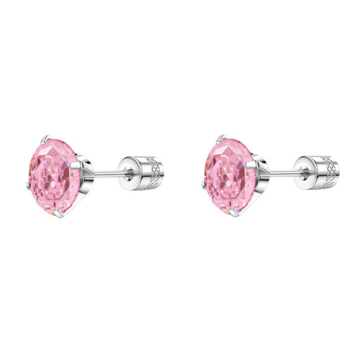 Náušnice na šroubek chirurgická ocel WJHE79-Pink