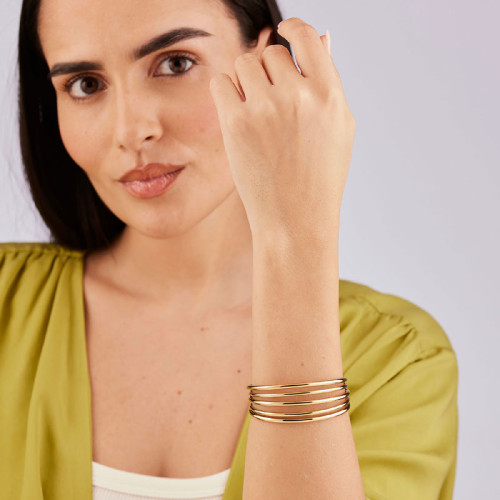 Náramek bangle zlatá chirurgická ocel Brosway Aura BAU15