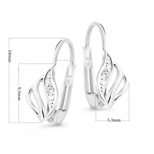Náušnice z bílého zlata s diamanty DZ8024-55-00-X-2