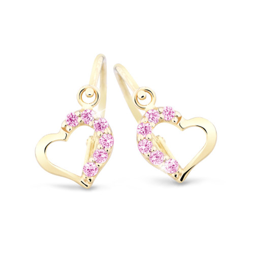 Zlaté náušnice dětské C2757Z-Pink