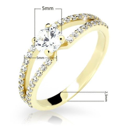 Zlatý zásnubní prstýnek Z6832Z