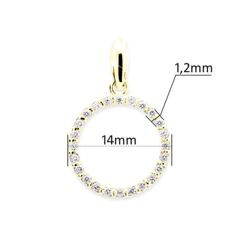 Zlatý přívěsek se zirkony Z6270Z