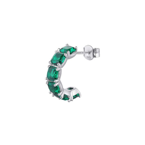 Stříbrná náušnice Brosway Fancy Life Green FLG08