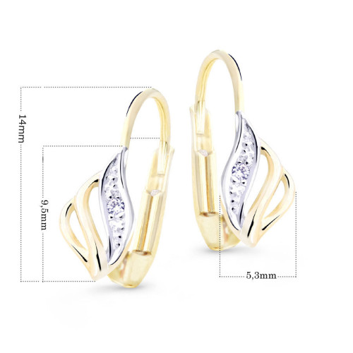 Visací diamantové náušnice DZ8024