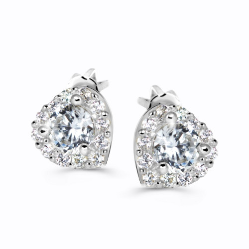 Náušnice z bílého zlata s kamínky Z60231W