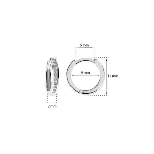 Zlaté náušnice kroužky C3343B